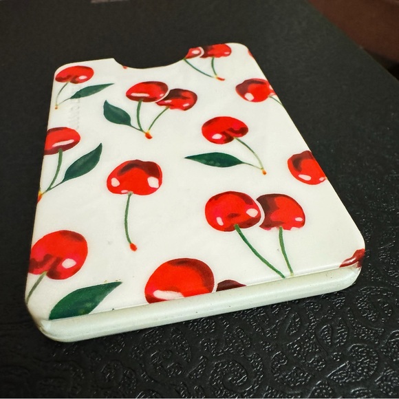 Velvet Caviar Cherry Pattern Phone Wallet/ Card Holder - Picture 3 of 9